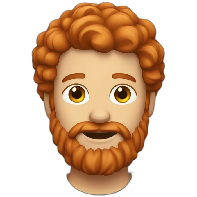 Bearded redhaired man emoji