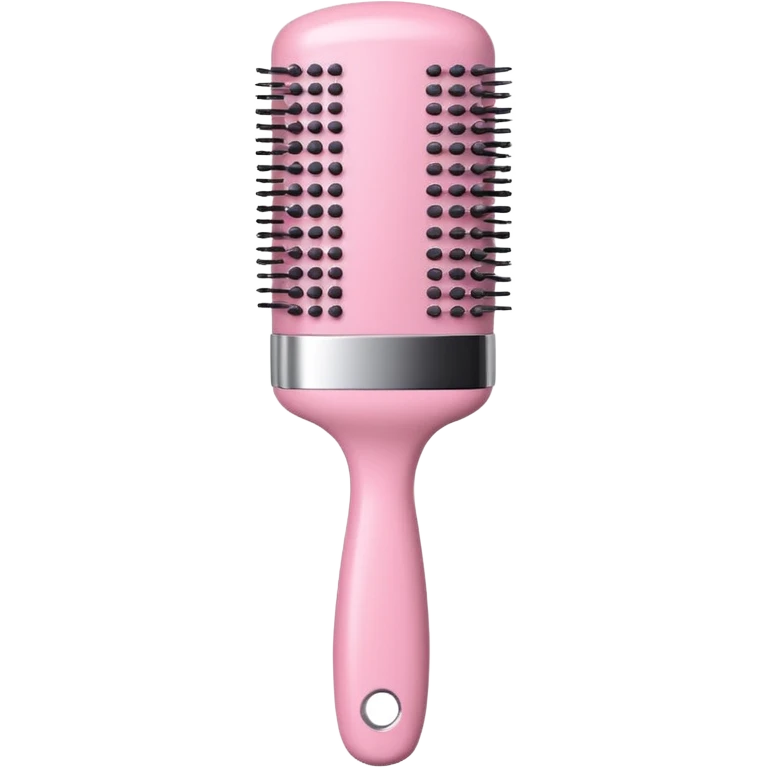 light pink cylindrical hair brush emoji
