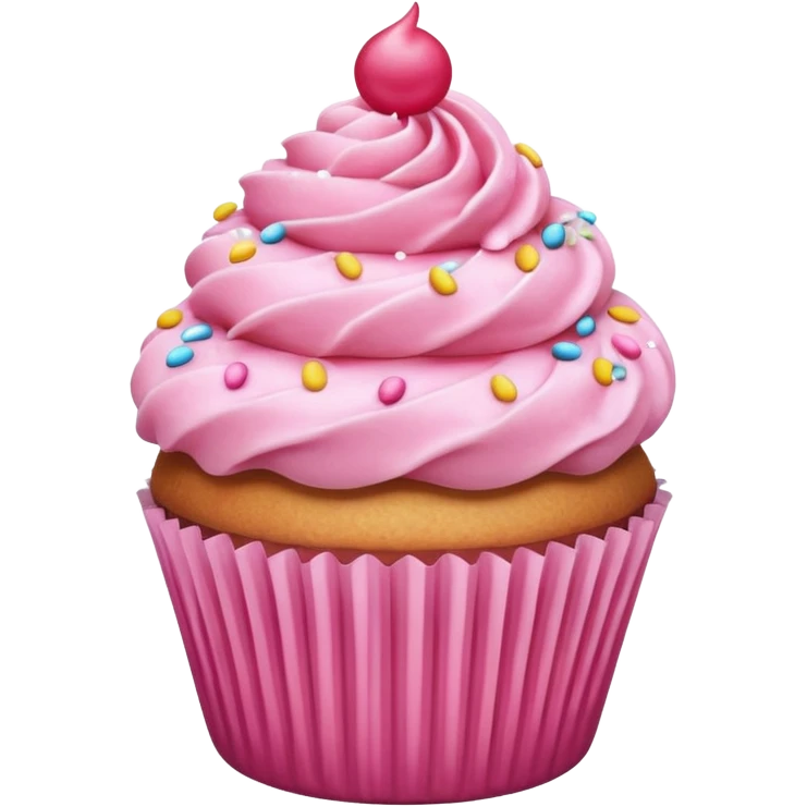 Cupcake with pink icing emoji