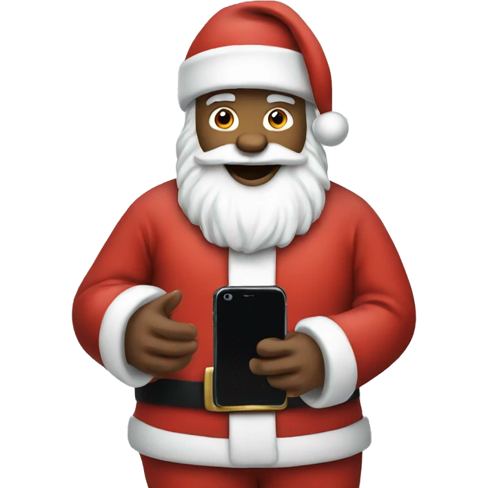 Santa with iPhone  emoji