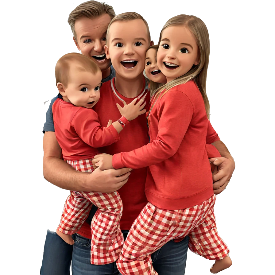 happy family indoors moment emoji