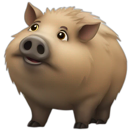 Fatty small round wild boar emoji