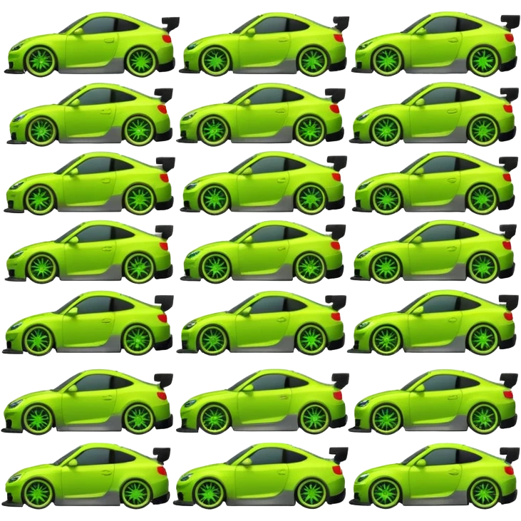 Emoji pack for R2 motorsport company, drift builds, motorsport parts, lime theme emoji