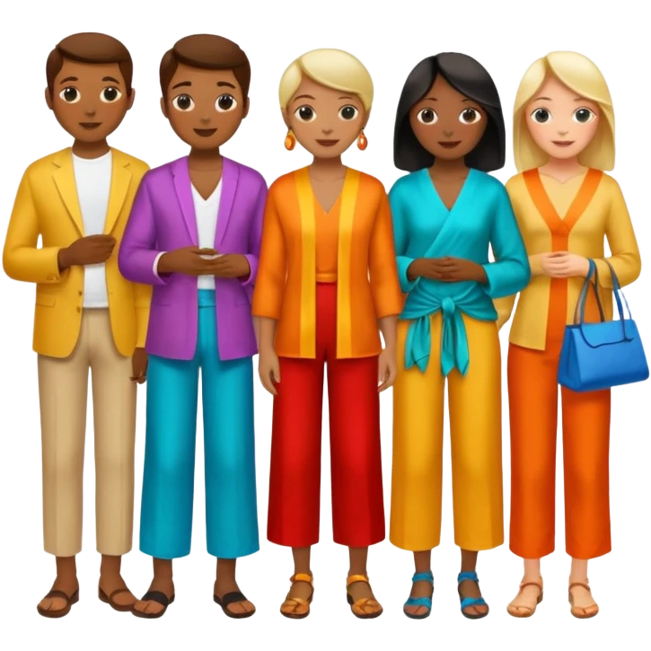 people exchanging their clothes emoji