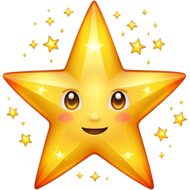 glitter yellow Star fire  emoji