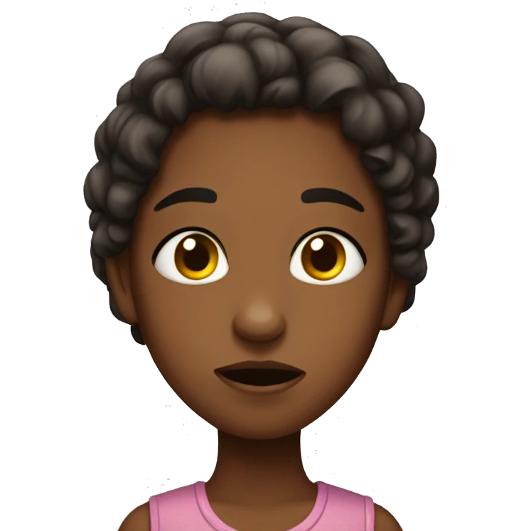 Embarrased brúñete Girl emoji
