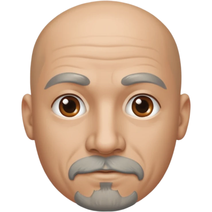 лысый мужчина с седой бородой-эспаньолкой emoji