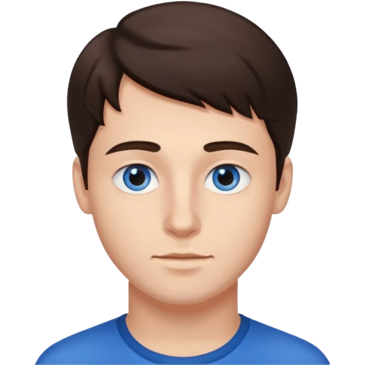 three d German 20 year old man brown-dark hair blue eyes  emoji