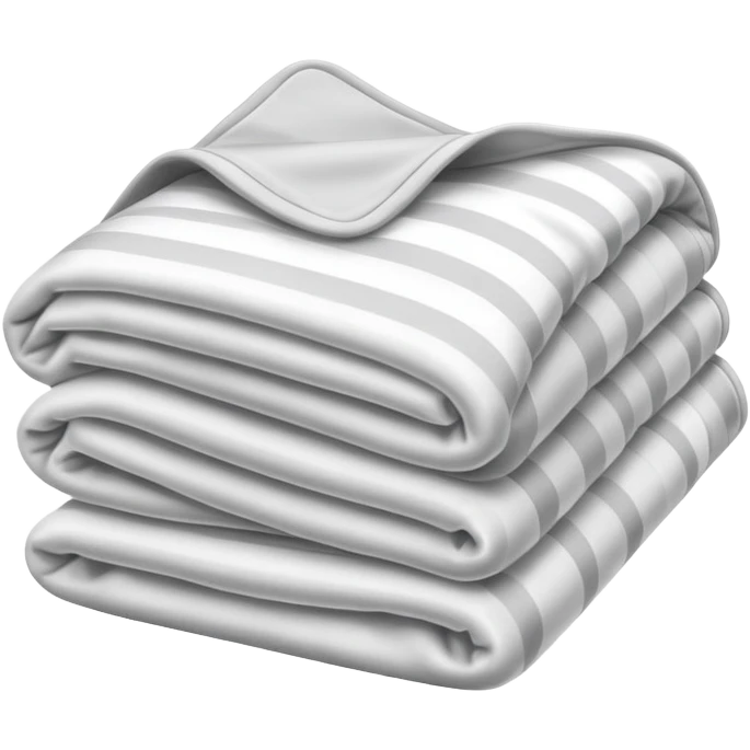 Silver and white folded blanket emoji