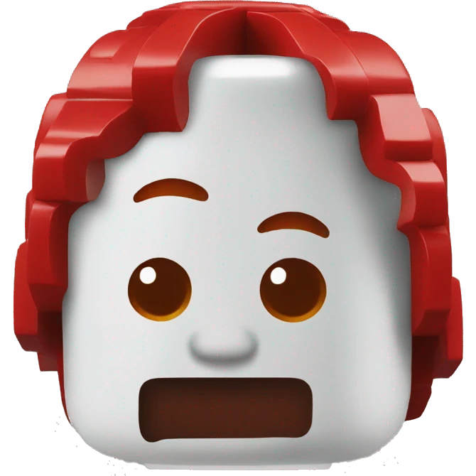 red lego block no face emoji