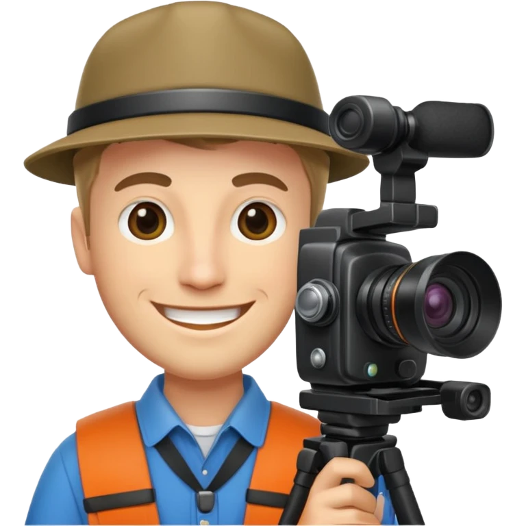 newsroom, cameraman emoji