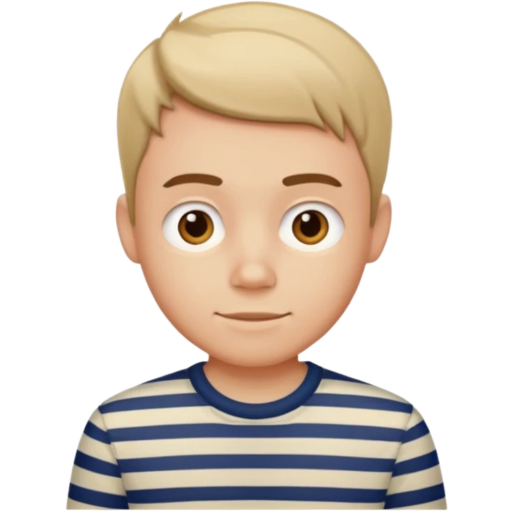 casual boy in striped shirt emoji