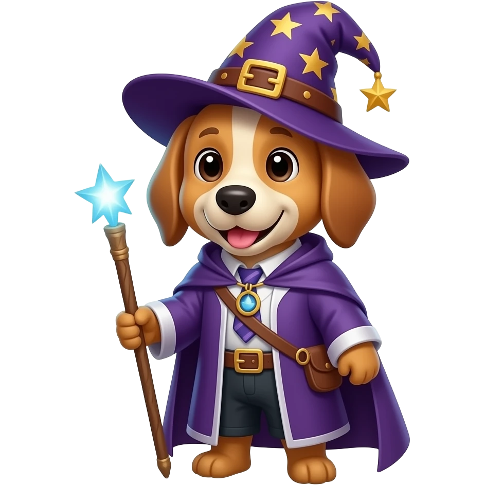 Dog wizard emoji