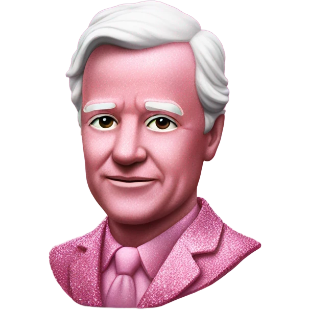 Pink ombre Eisenhower statue with glitter  emoji