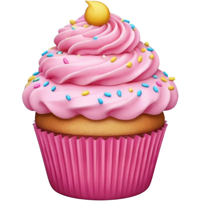 Cupcake with pink icing emoji