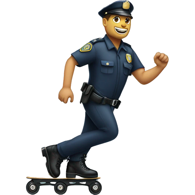 A policeman on roller blades emoji