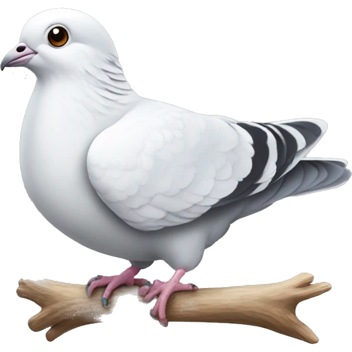 cute pigeon white  emoji