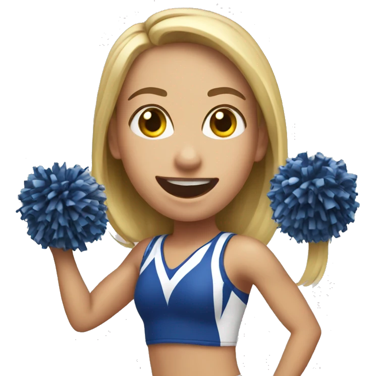Cheerleader in stunt emoji