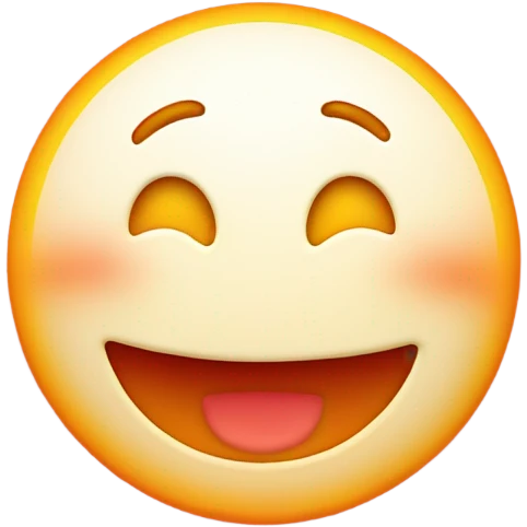A smile face emoji heating up  emoji