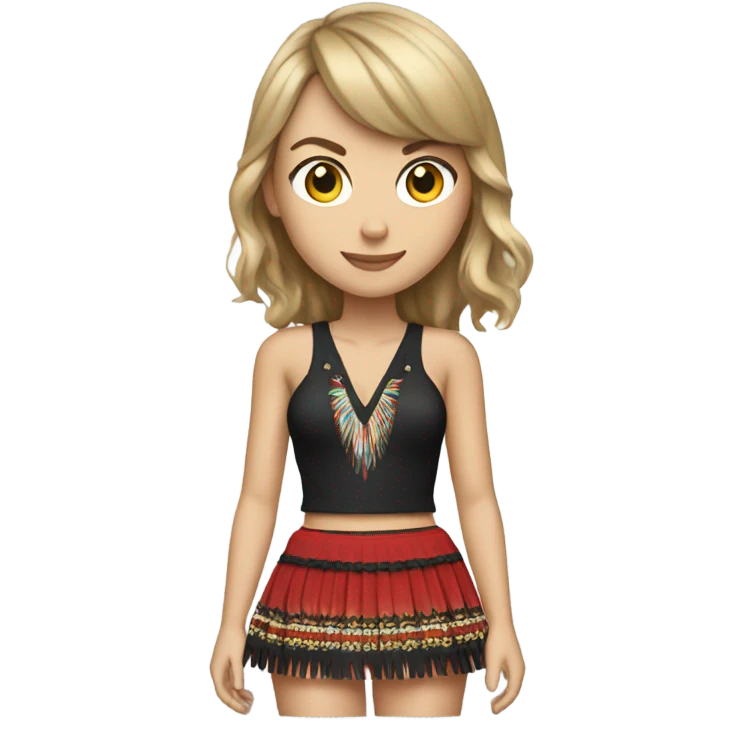Taylor swift with a chief skirt emoji