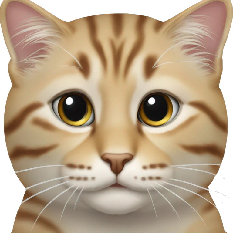 Белый котик с рыженькой мордочкой и хвостиком  emoji