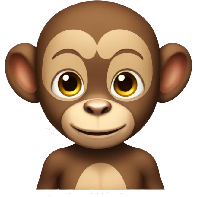 a cute little monkey emoji