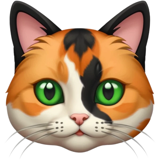 gato con mechon negro tapando un ojo emoji