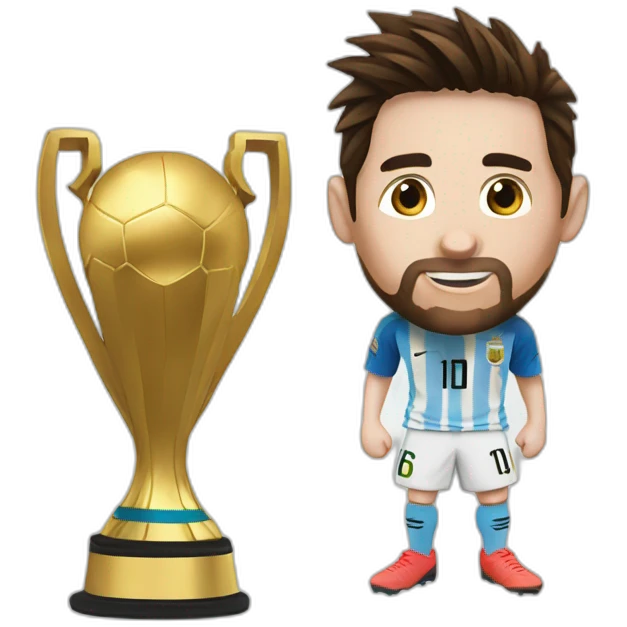Messi with World cup emoji