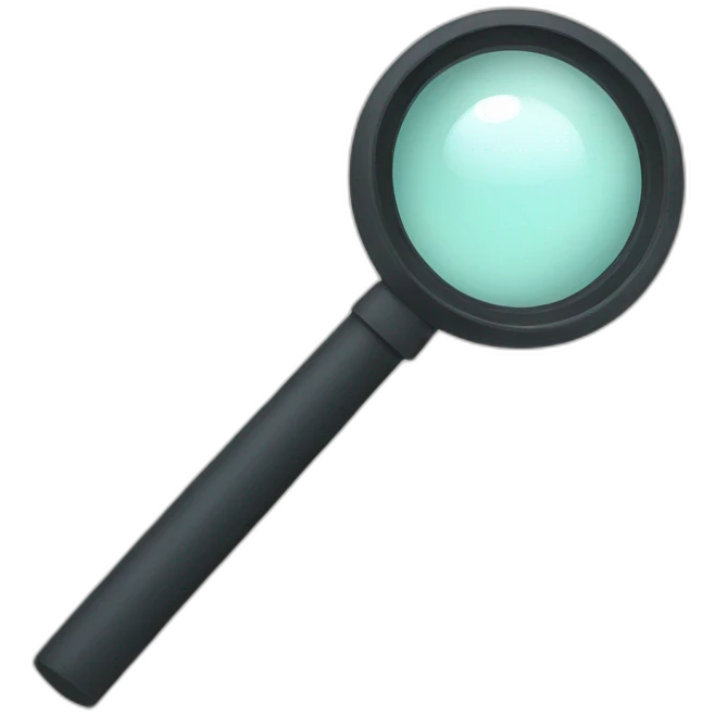 Magnifier rocks emoji