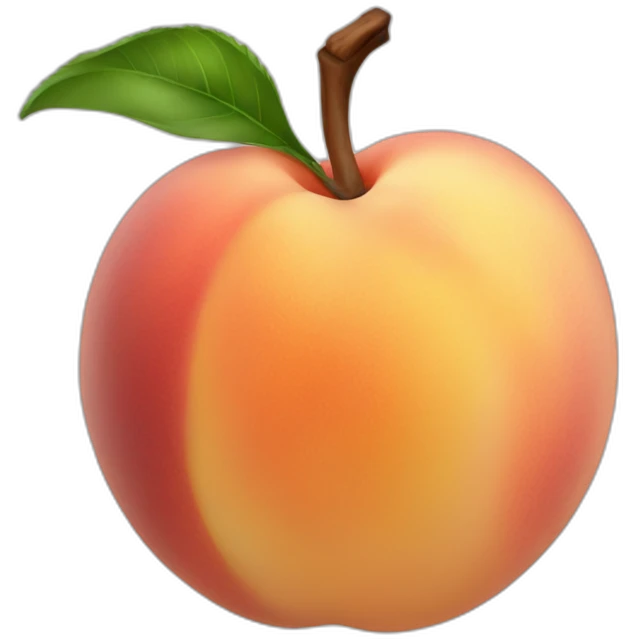photo of a peach emoji