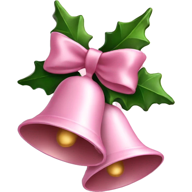 Light pink Christmas bells emoji