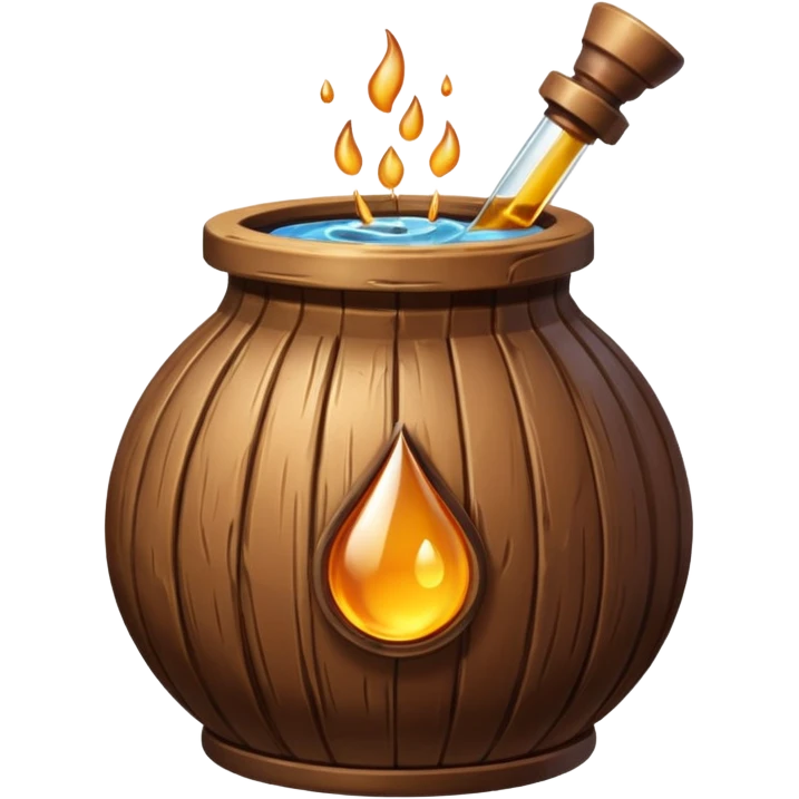 3d oil icon for medieval game emoji