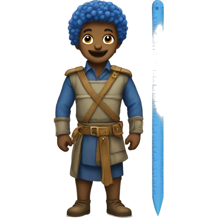 blue ruler kids emoji