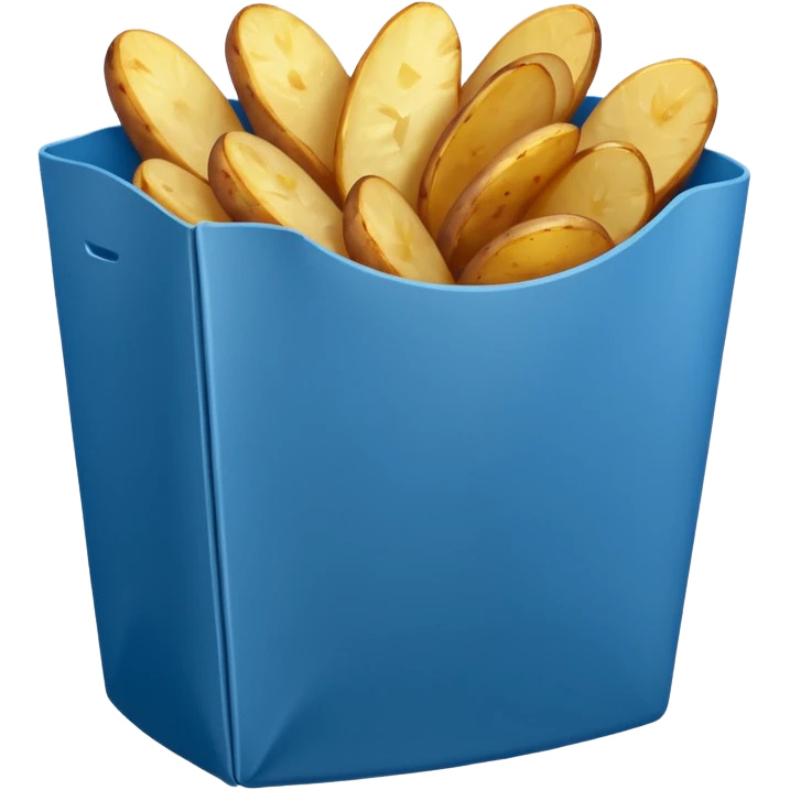 fried potatoes in a blue carton emoji