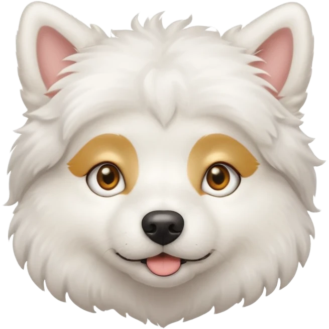 cute white dog emoji