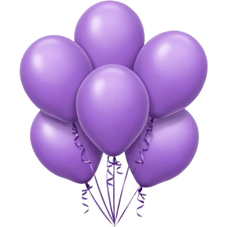 Lilac flower design baloons colorful emoji
