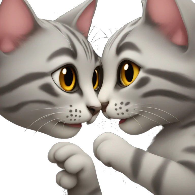Two cats Kissing emoji