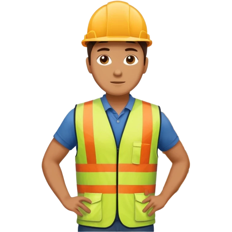 Worker with pallet in port area, import. emoji
