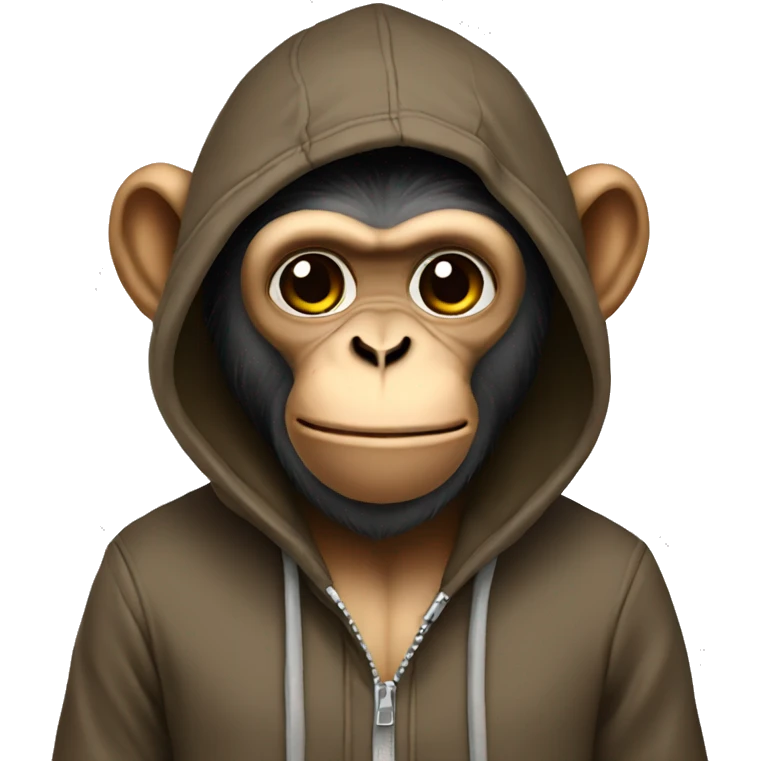 monkey wearing a hoodie emoji