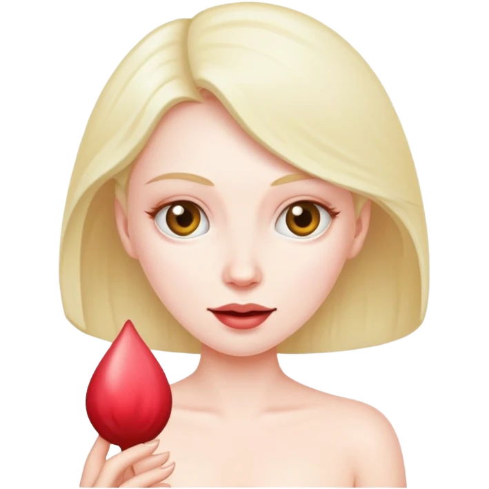 Lady playing with her vagina emoji