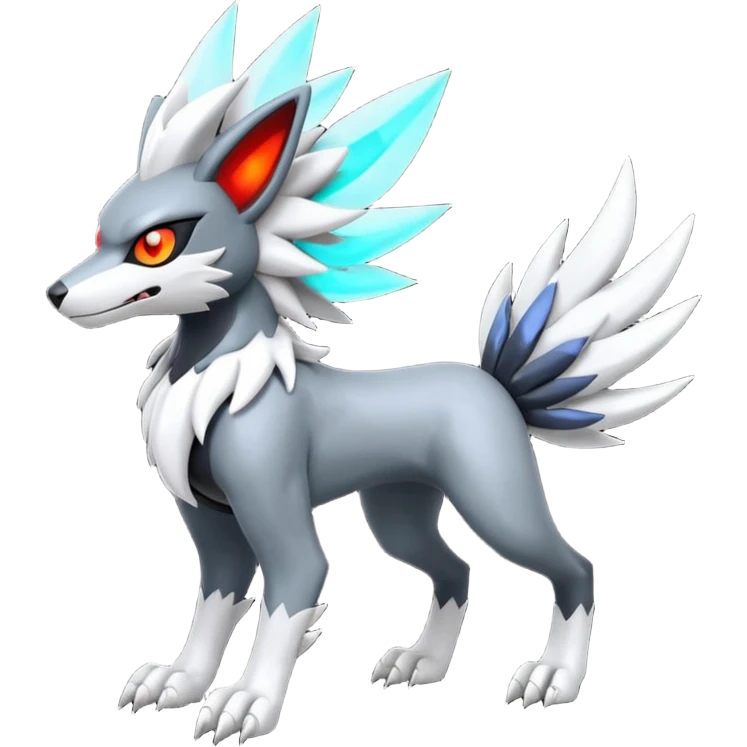 Futuristic Mightyena-Silvally-Fakémon-hybrid-creature (full body)  emoji