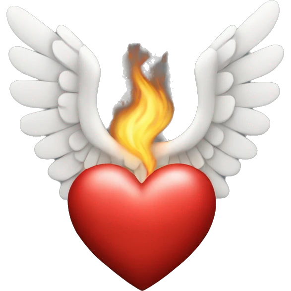 firing heart with wings emoji