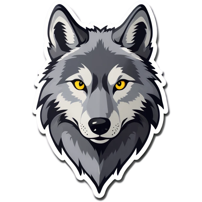 Loup gris pleure  emoji