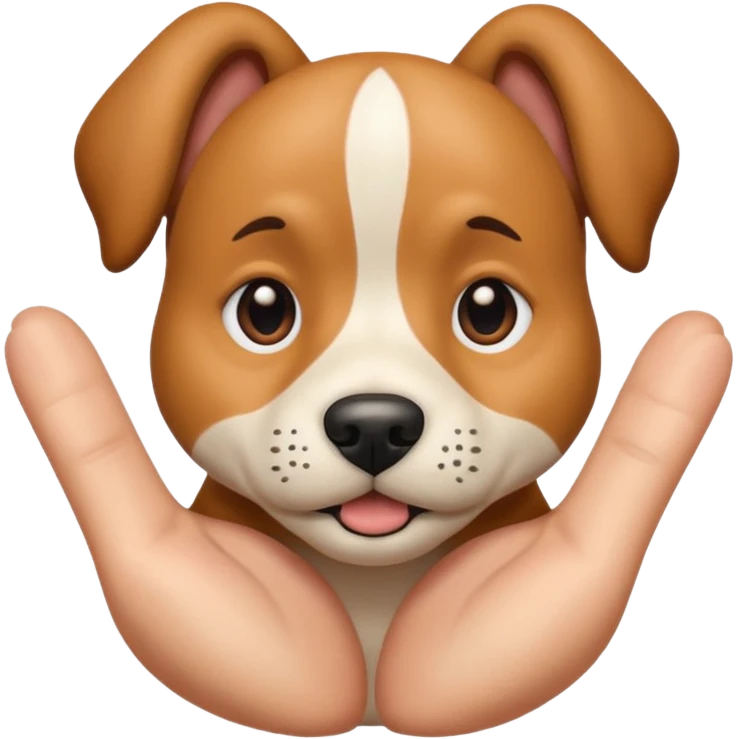 A hand making a dog face emoji