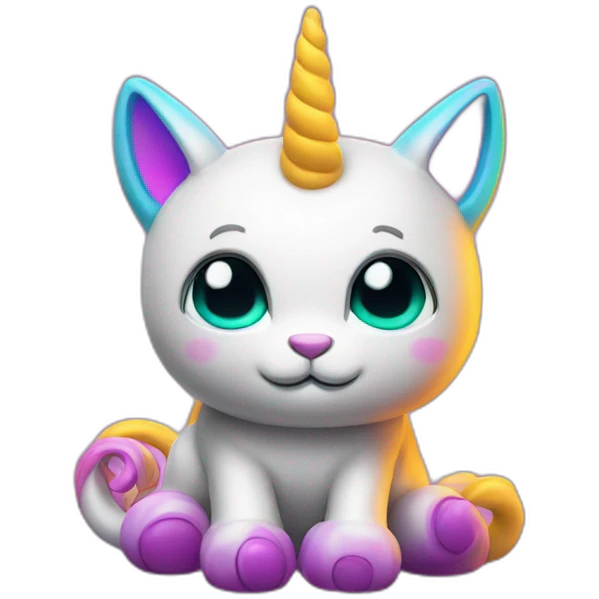 octocat neon unicorn emoji