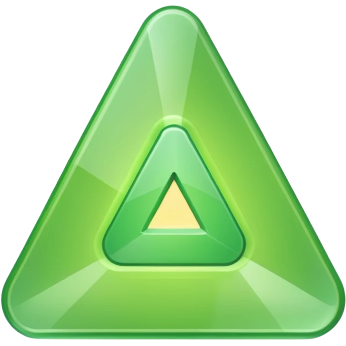 All solid Light green triangle play button  emoji