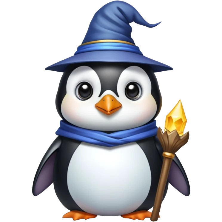 Penguin Wizard Simile sick emoji