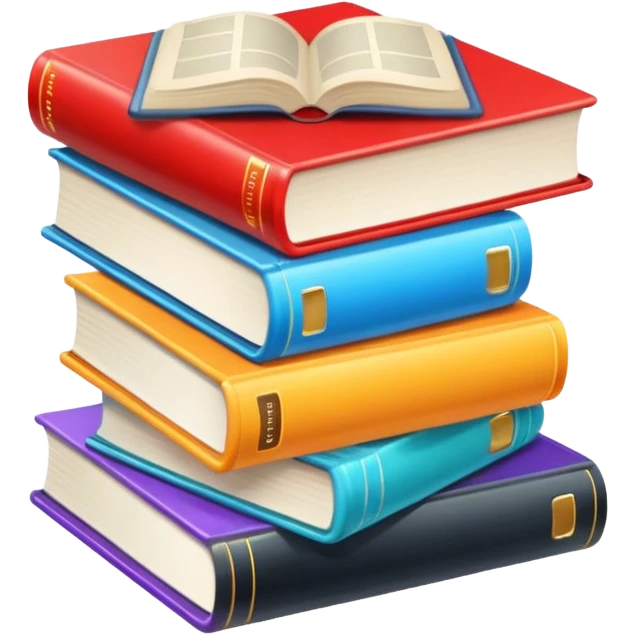 Modern books and magazines emoji