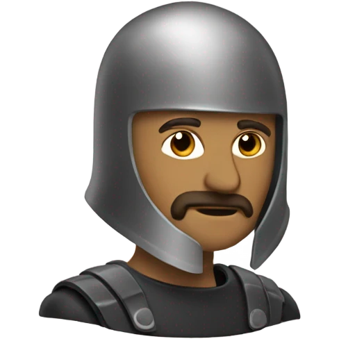 bald man with trojan helmet emoji