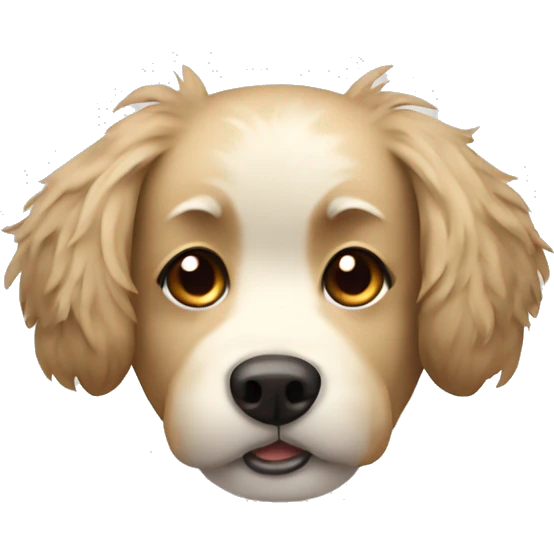 messy fur mixed  beige dog emoji